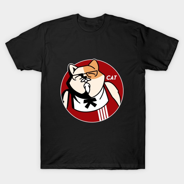 Cat KFC Logo parody T-Shirt by daninw